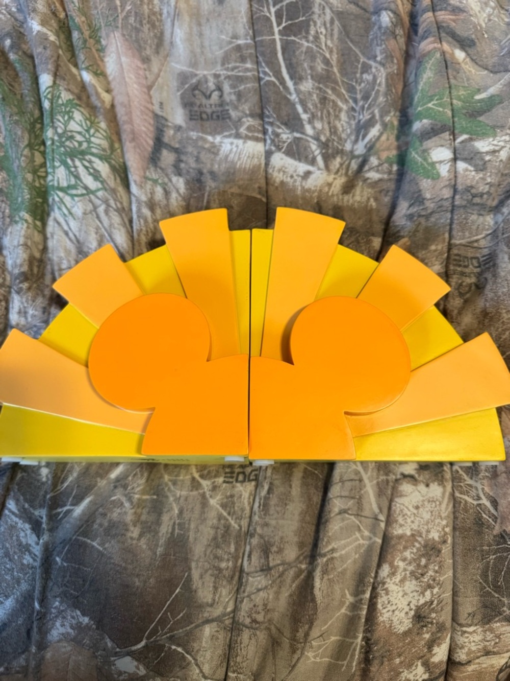 Disney Sunshine Mickey Mouse Ear Bookends Decor - Yellow & Orange